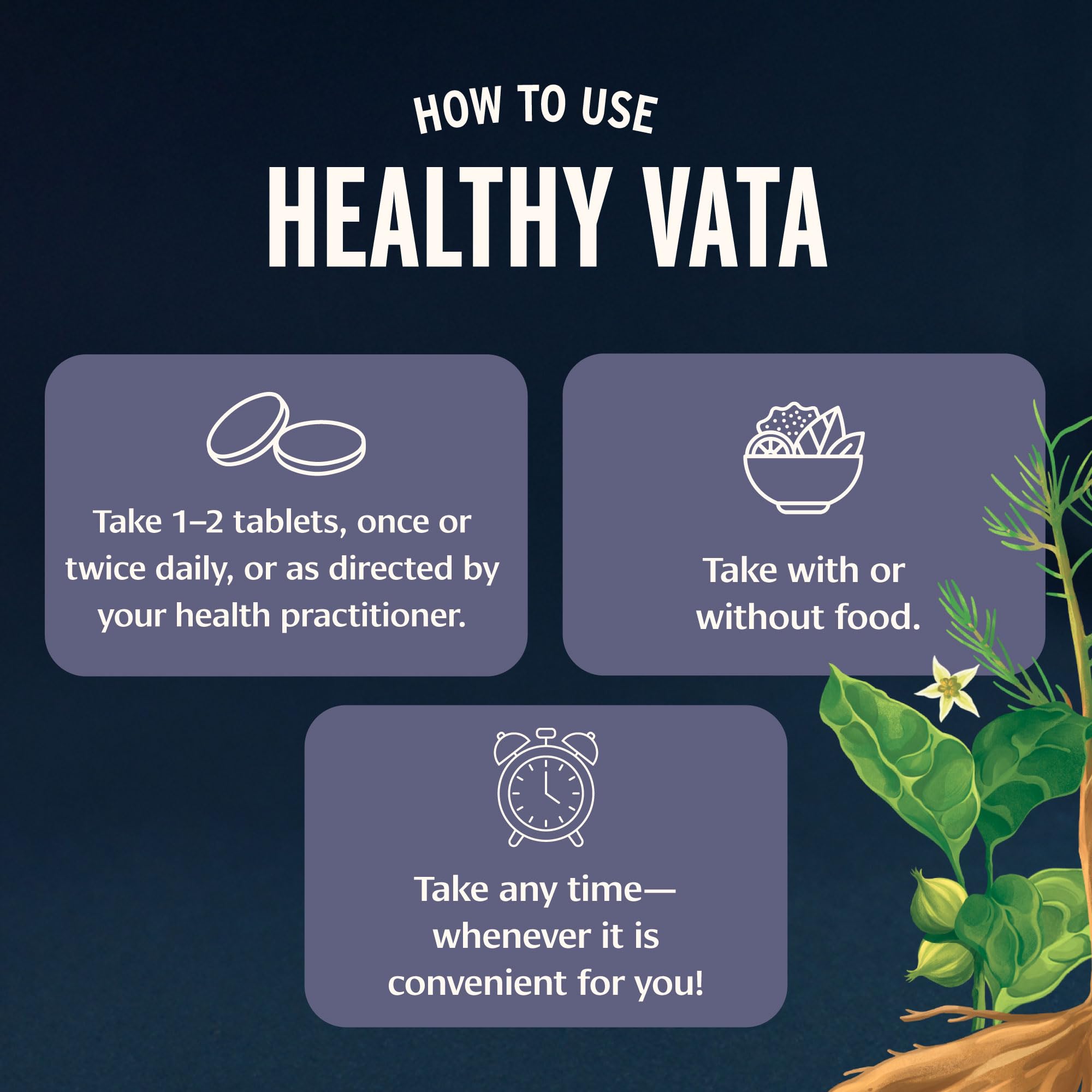 Banyan Botanicals tabletas en mano para mostrar tamaño y dosificación práctica