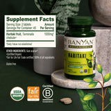 Banyan Botanicals tabletas en cuchara mostrando dosis conveniente