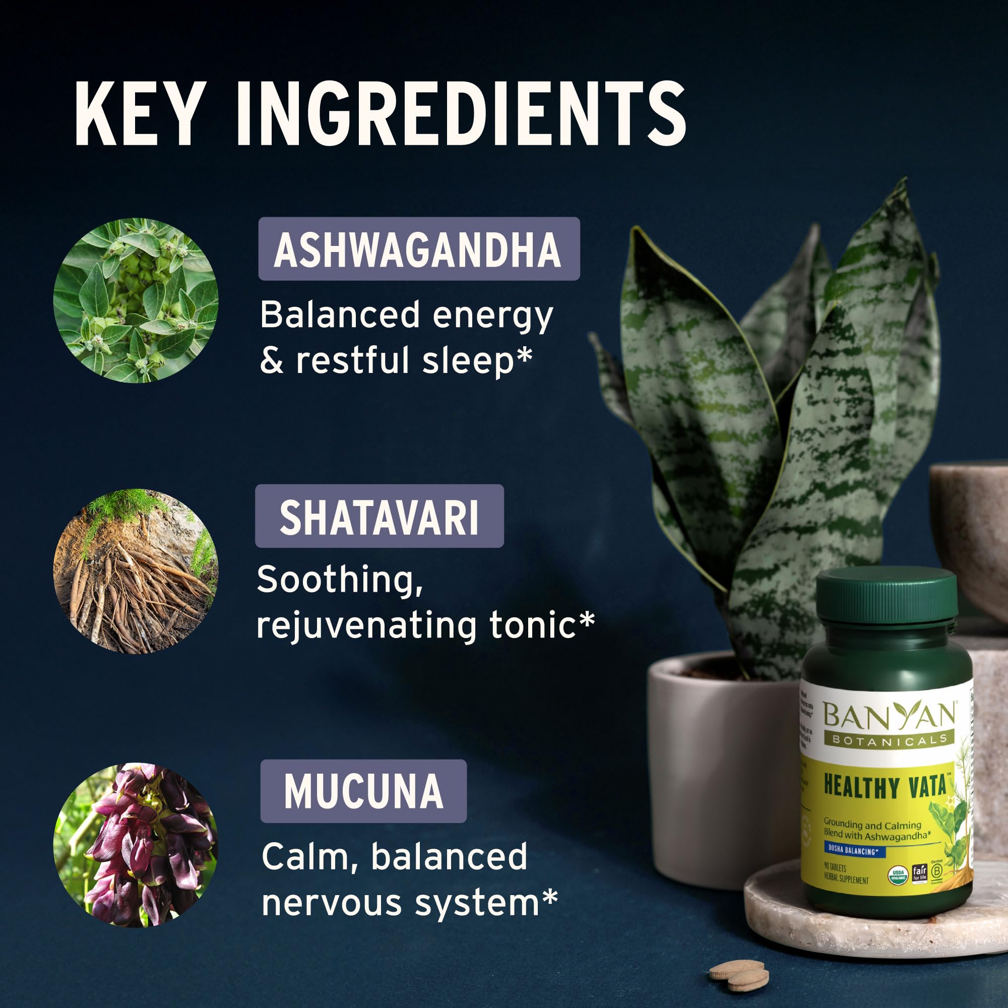 Banyan Botanicals tabletas textura cercana para visualizar consistencia y facilidad