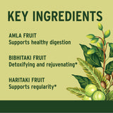 Banyan Botanicals frutos amla haritaki bibhitaki ilustrando ingredientes