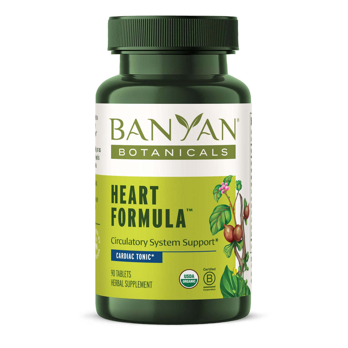 Banyan Botanicals empaque frontal del Heart Formula mostrando confianza orgánica