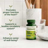 Banyan Botanicals detalle de tabletas Heart Formula textura uniforme para dosificación fácil
