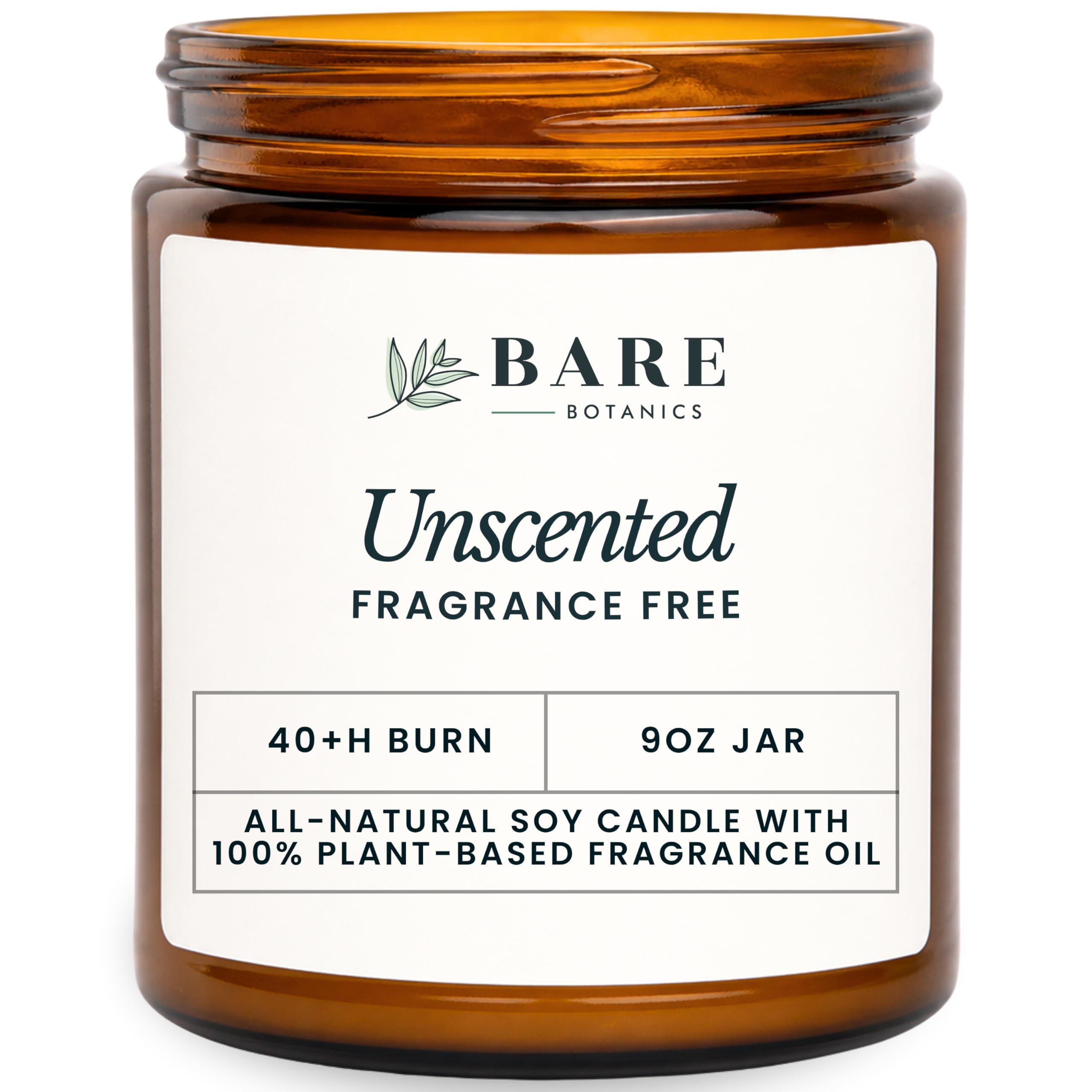 Bare Botanics frasco ámbar 9oz mostrando diseño elegante y reutilizable