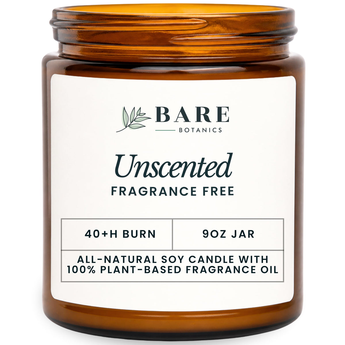 Bare Botanics frasco ámbar 9oz mostrando diseño elegante y reutilizable