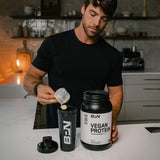 BARE PERFORMANCE NUTRITION comparativa de tamaño con cuchara y porción servida