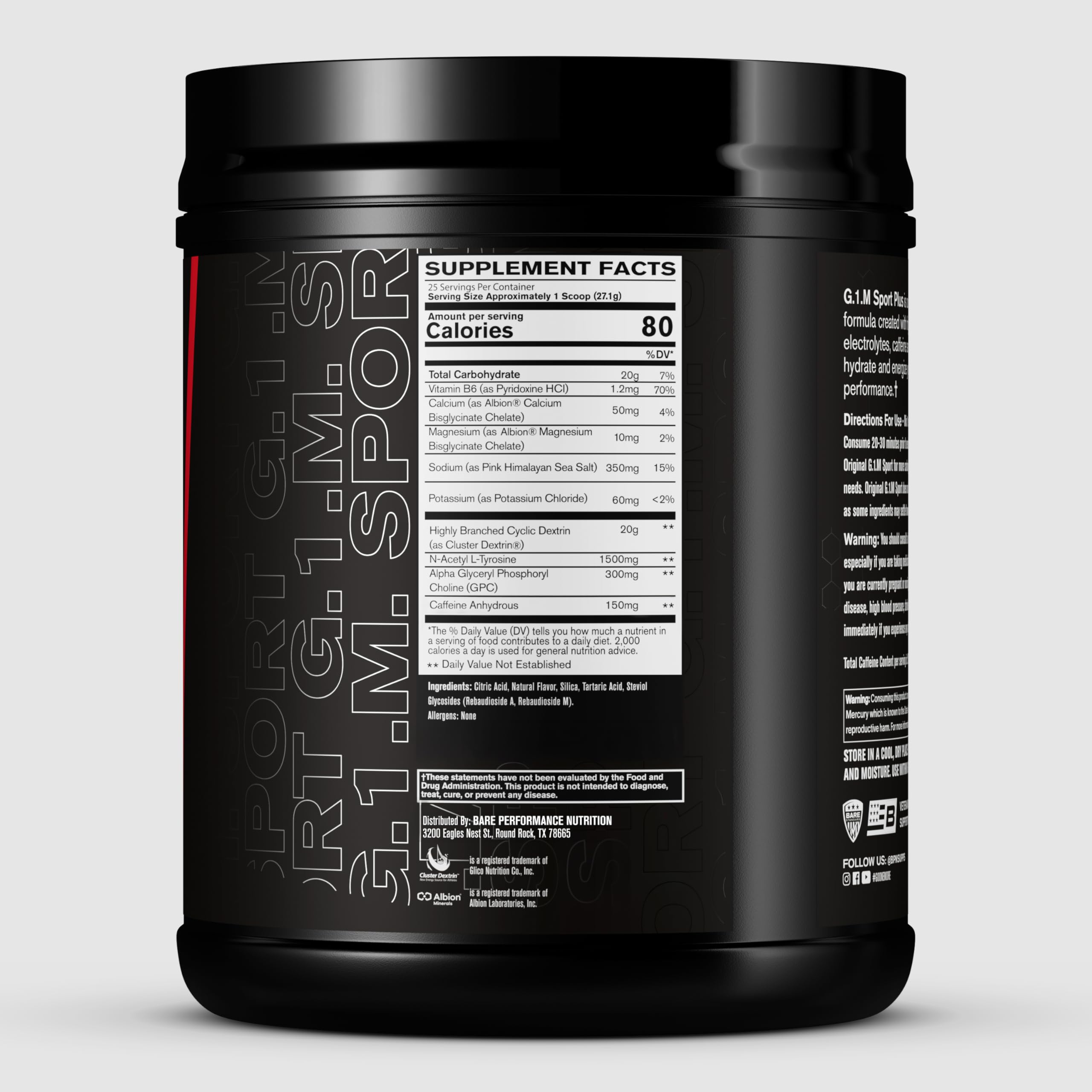 BARE PERFORMANCE NUTRITION cuchara medida con porción exacta para entrenamiento