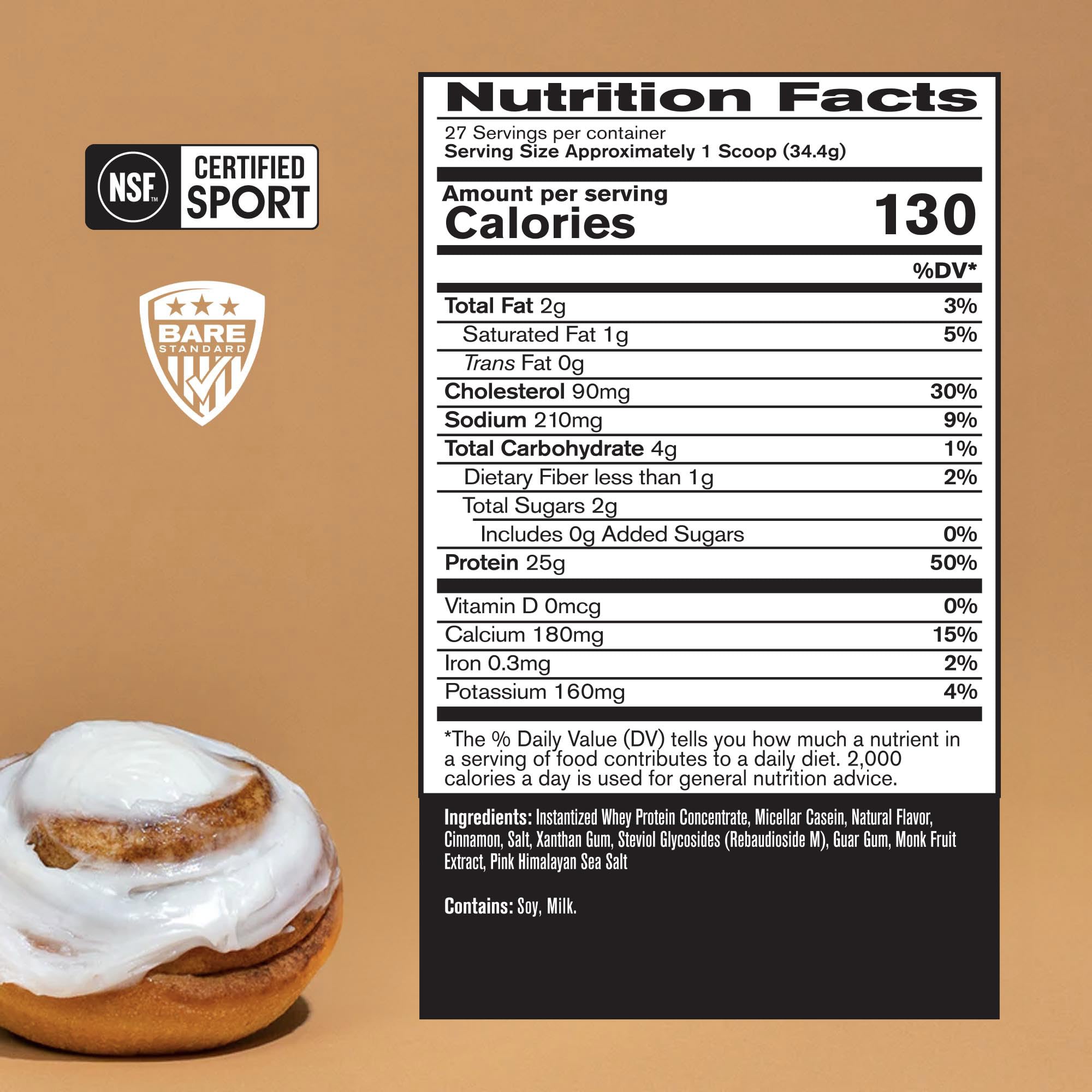 BARE PERFORMANCE NUTRITION textura del polvo en primer plano, mezcla fácil