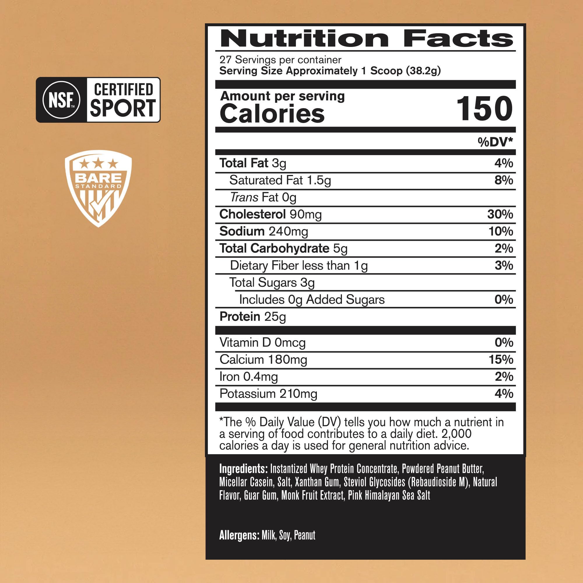BARE PERFORMANCE NUTRITION textura del polvo en primer plano para fácil mezcla