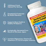 Barefoot Coral Calcium primer plano de polvo mineral que destaca 72 minerales