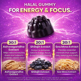 Barely Halal mano sosteniendo gomita para consumo fácil y práctico