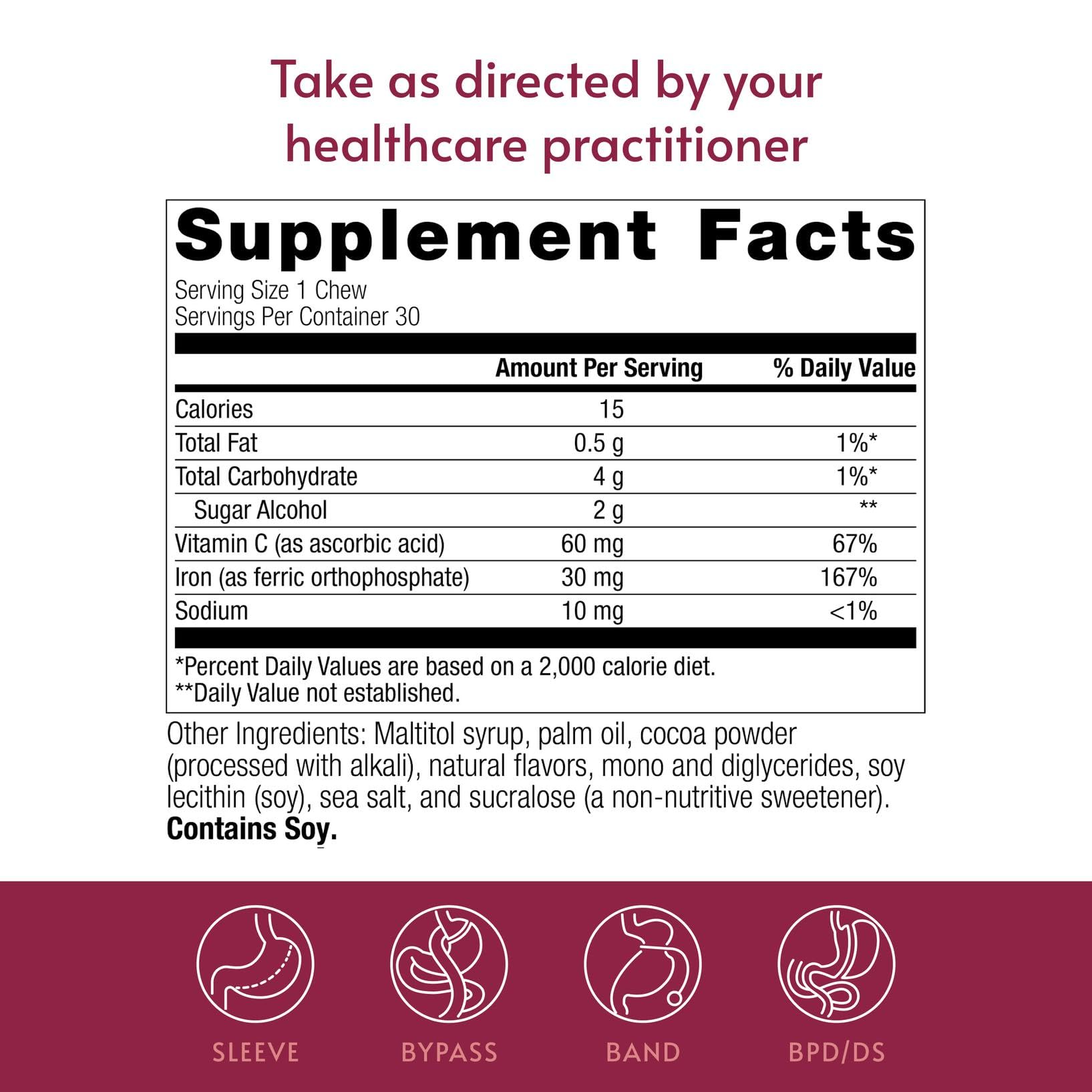 Bariatric Advantage etiqueta con información nutricional y beneficios para pacientes bariátricos