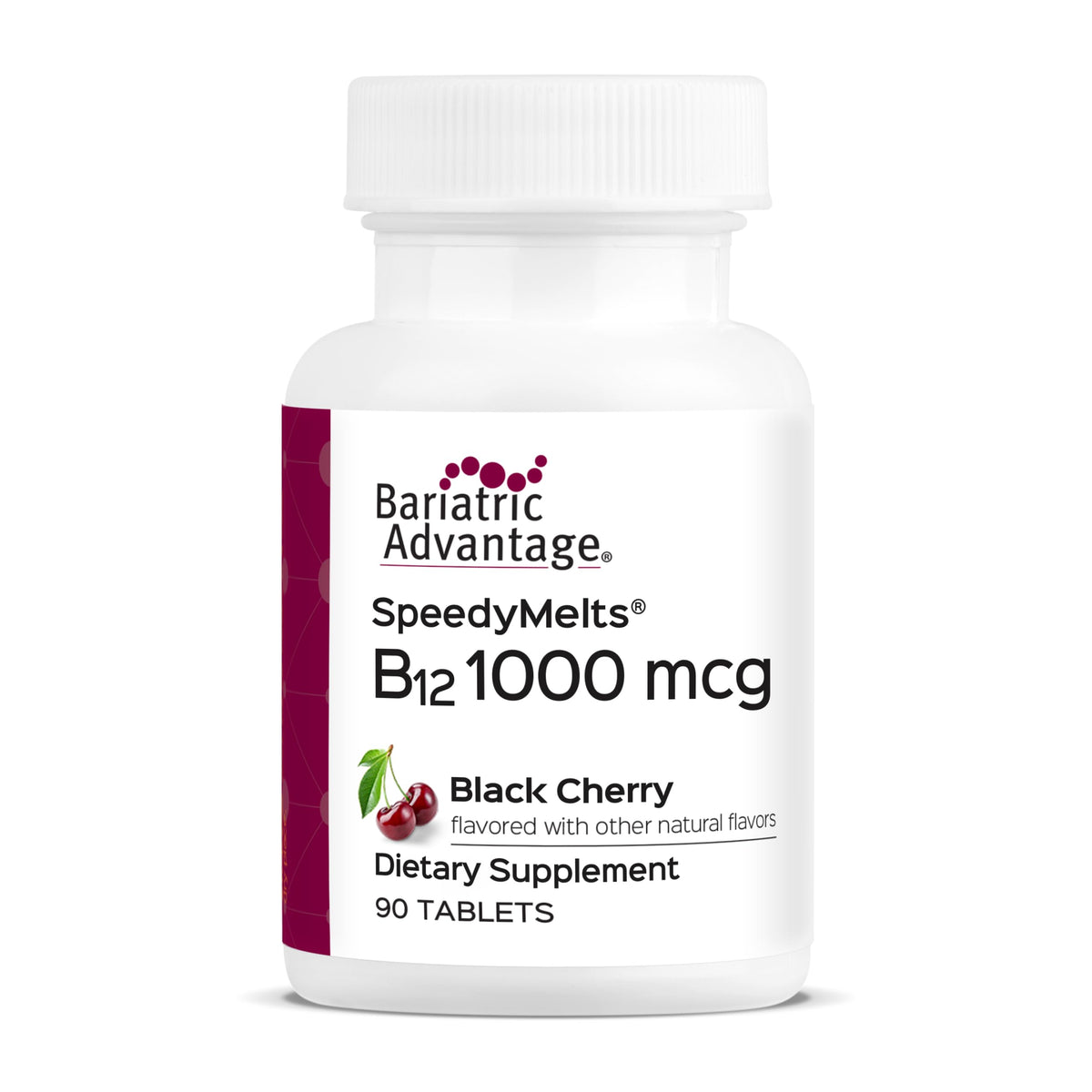 Bariatric Advantage frente del envase mostrando 90 pastillas y beneficio de suministro prolongado