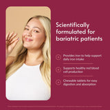 Bariatric Advantage tableta masticable detalle fácil de consumir