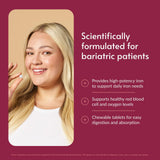 Bariatric Advantage textura de tabletas masticables mostrando facilidad de masticación y tolerancia