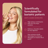 Bariatric Advantage textura de las tabletas masticables, fácil de masticar