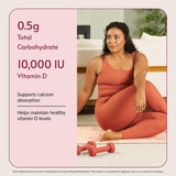 Bariatric Advantage gel junto a una moneda para comparar tamaño y facilitar dosis