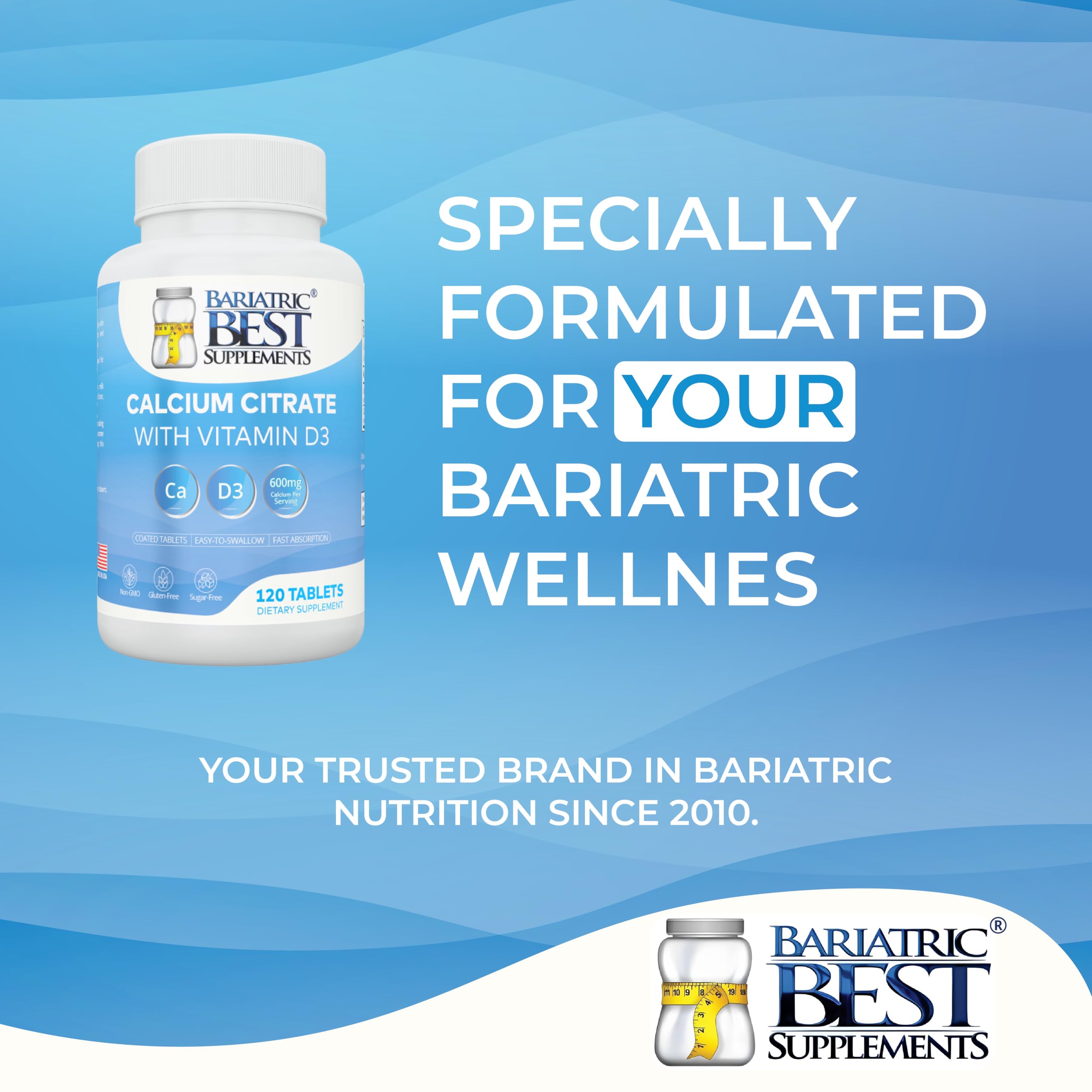 Bariatric Best Supplements frasco en mesa de desayuno para uso diario práctico