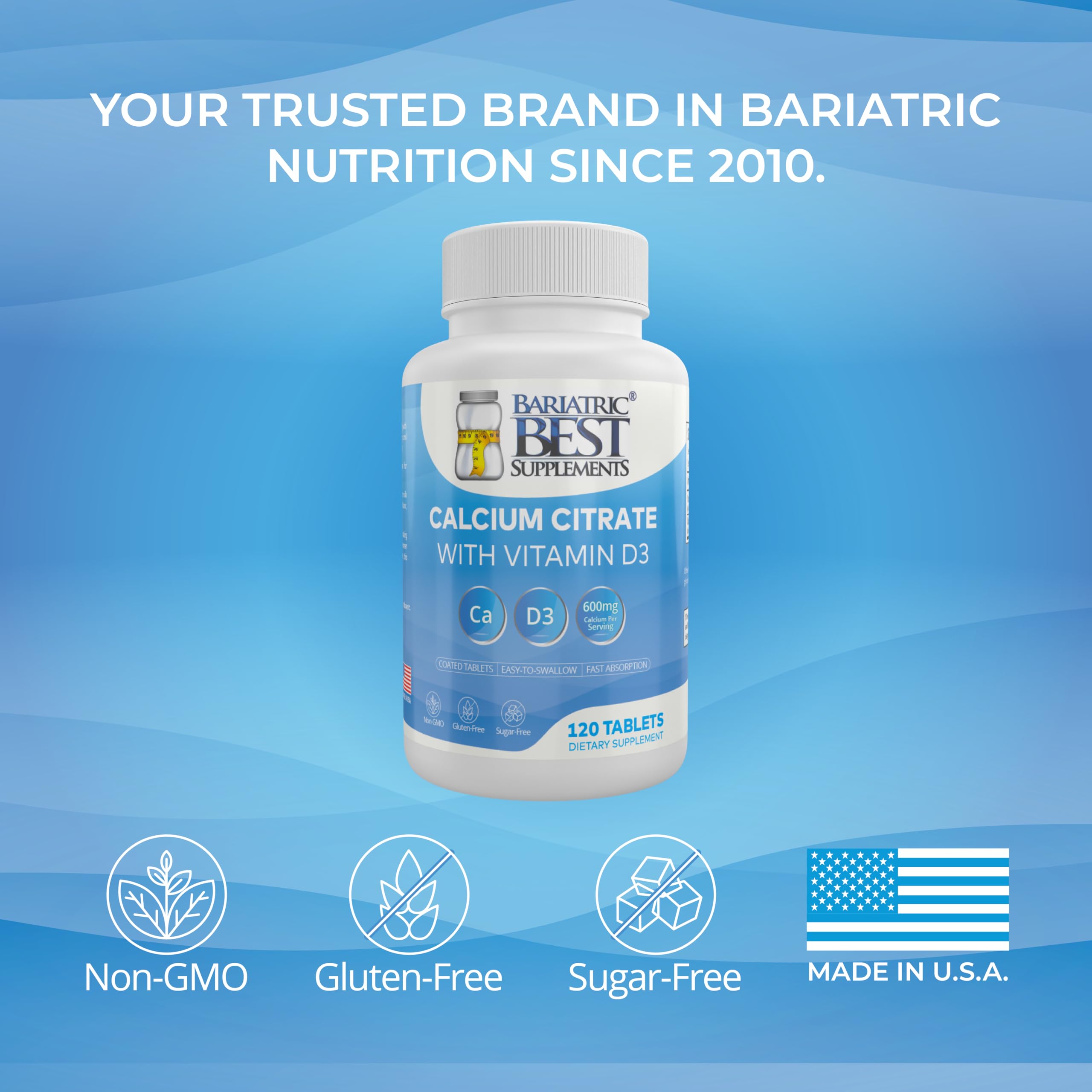 Bariatric Best Supplements comparación de tamaño del comprimido junto a moneda
