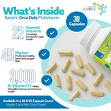 Bariatric Choice cápsula en mano para comparar tamaño y facilidad