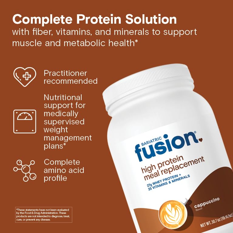 Bariatric Fusion polvo cappuccino textura fina ideal para mezclar