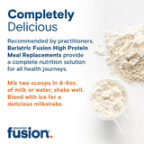 Bariatric Fusion licuadora en acción preparando batido cremoso rápidamente