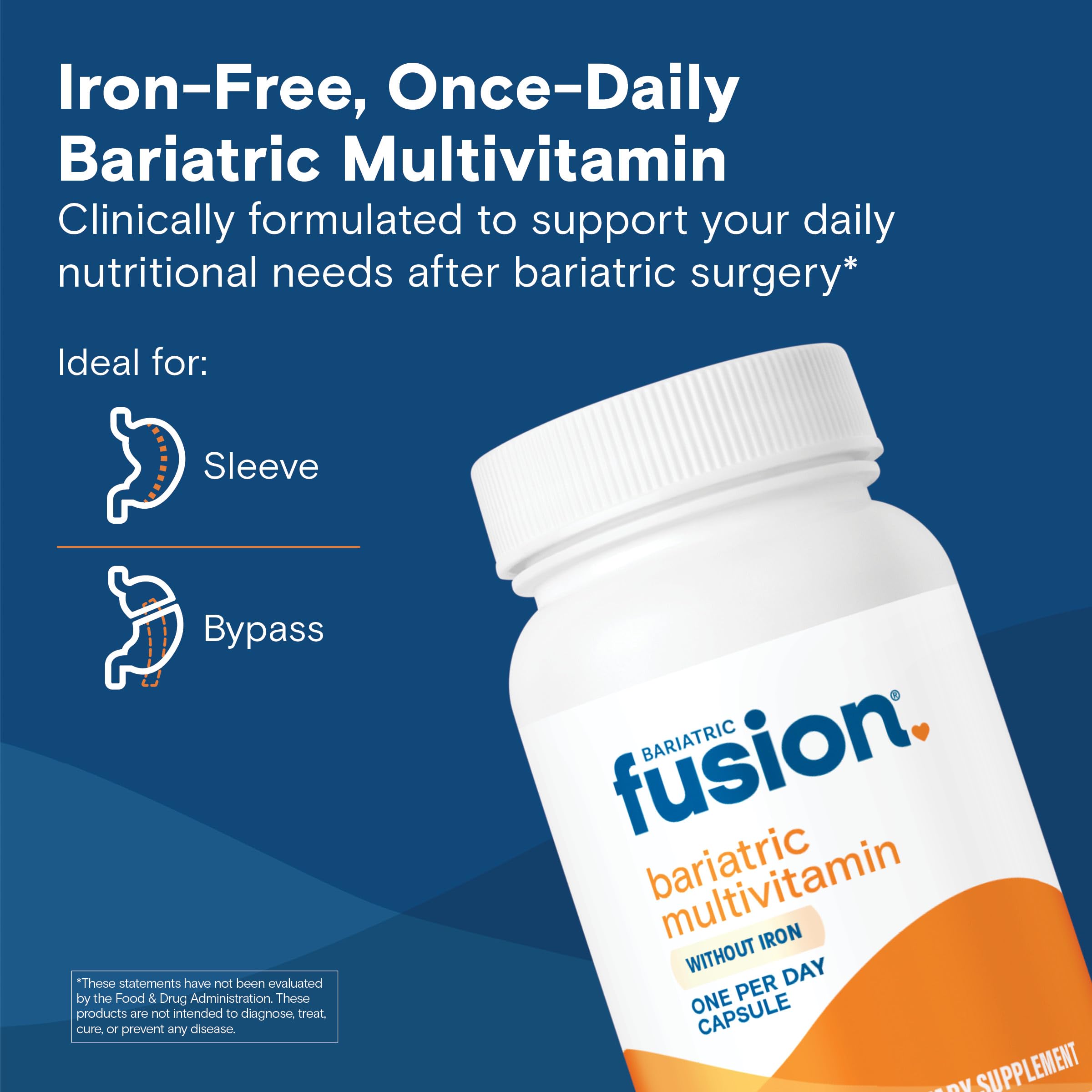 Bariatric Fusion cápsula en mano que muestra facilidad de ingestión