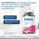Bariatric Fusion masticable junto a una moneda para comparar tamaño