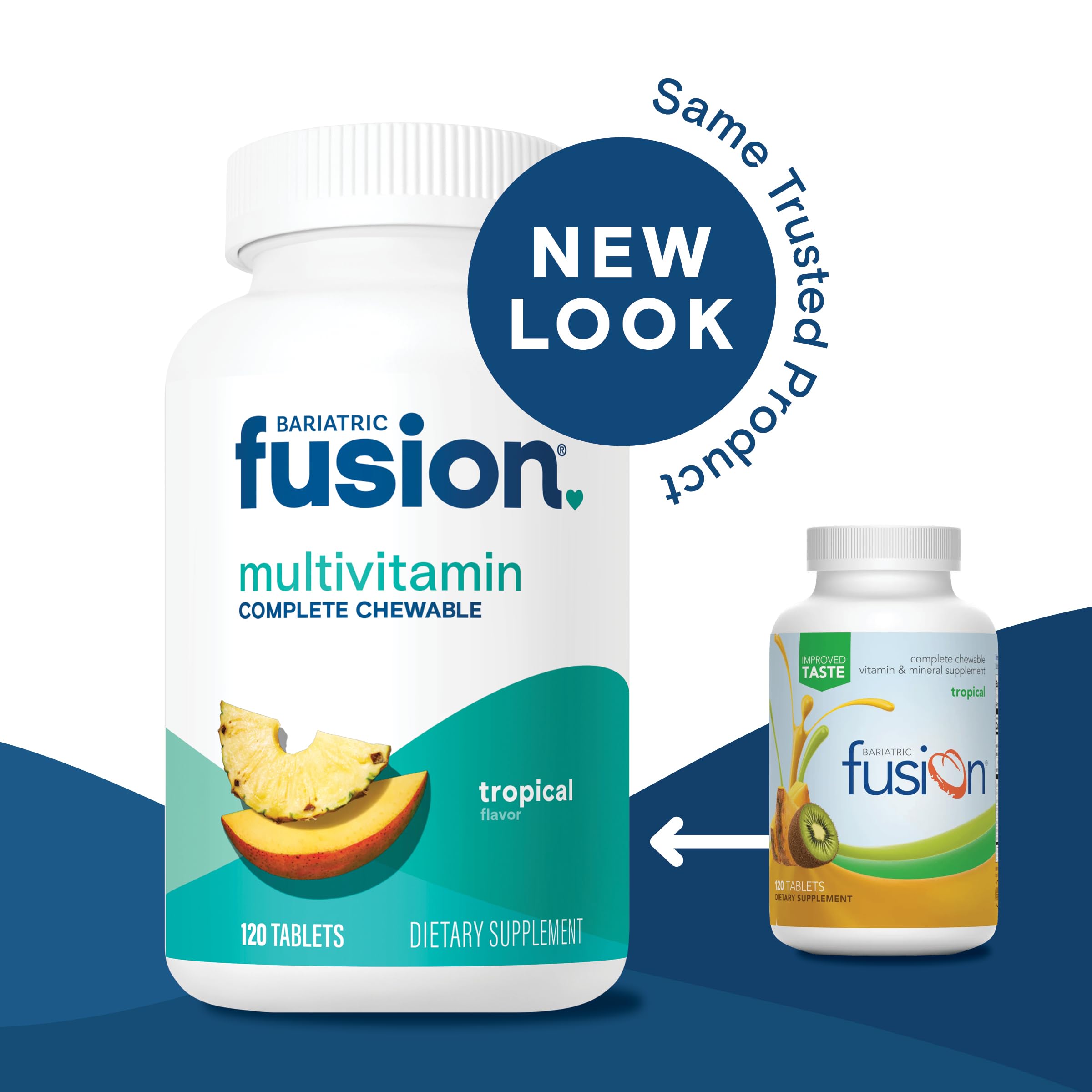 Bariatric Fusion embalaje lateral con información de dosis y advertencias