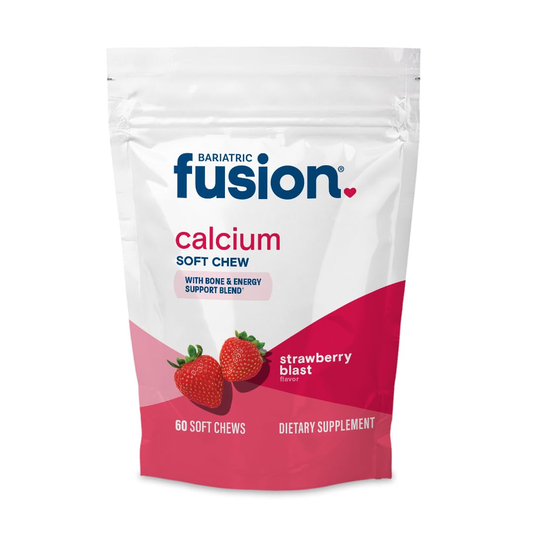 Bariatric Fusion envase frontal mostrando 60 masticables y beneficios principales