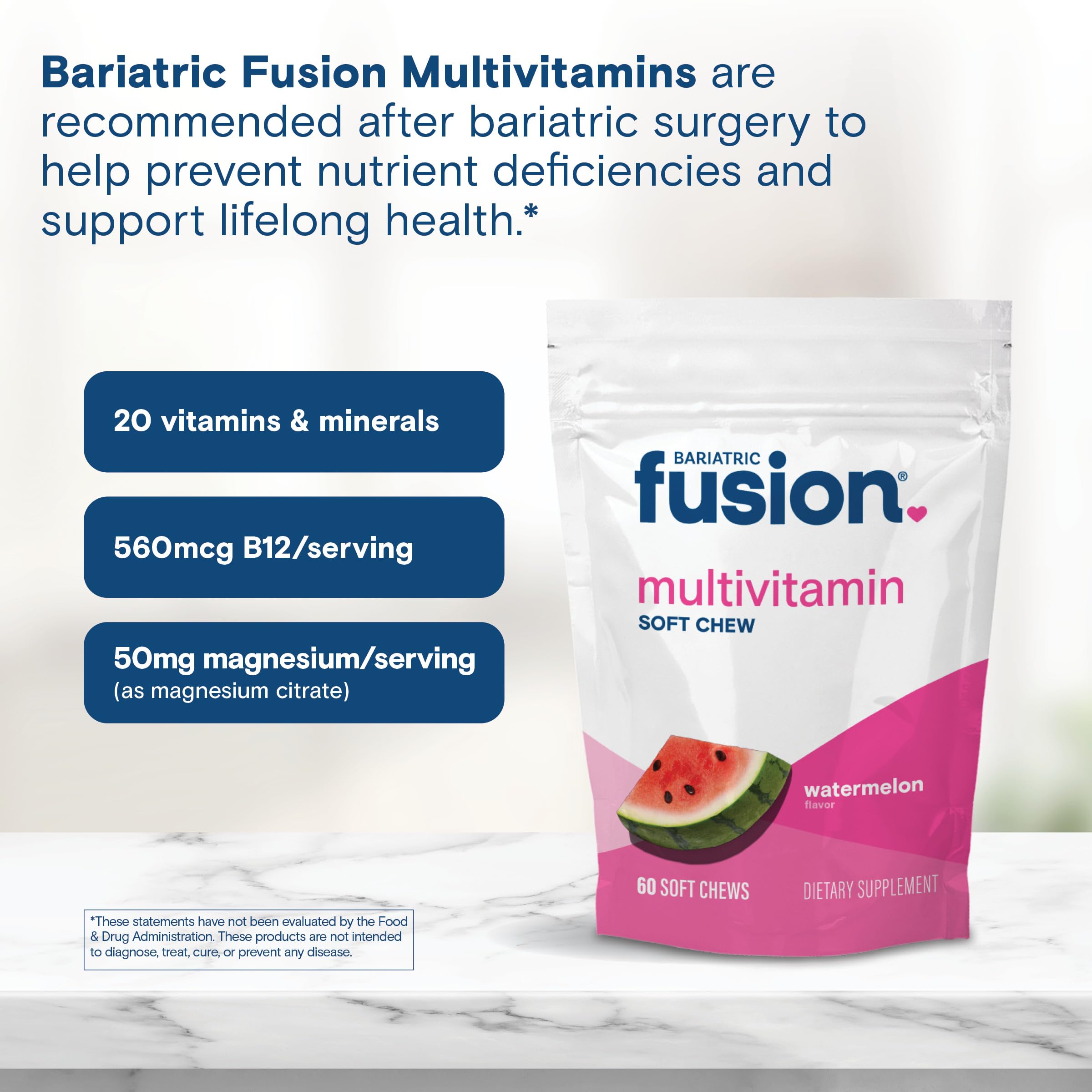 Bariatric Fusion etiqueta con información nutricional clara y beneficios