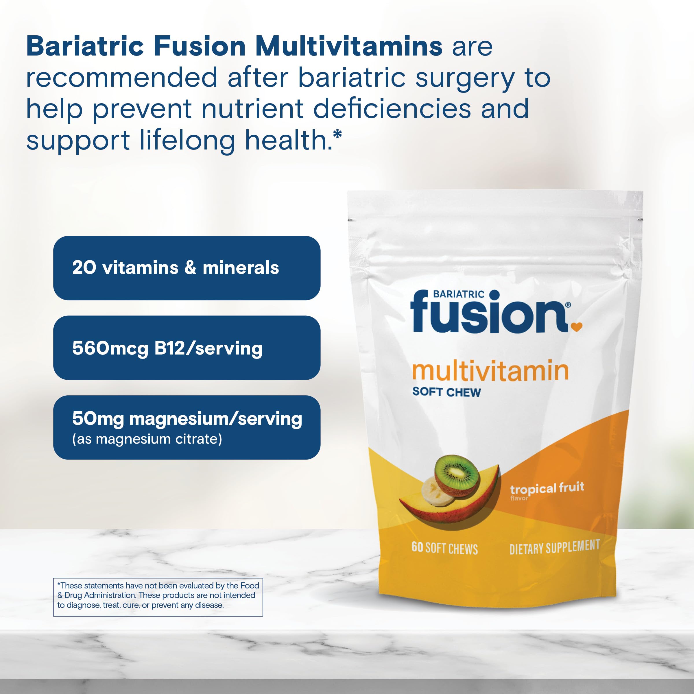 Bariatric Fusion etiqueta con ingredientes y beneficios formulados para bariátricos