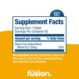 Bariatric Fusion etiqueta legible con información de 5000 IU y ingredientes