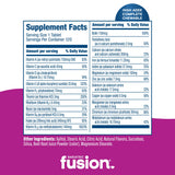 Etiqueta de Bariatric Fusion con lista de vitaminas A D E K y minerales clave