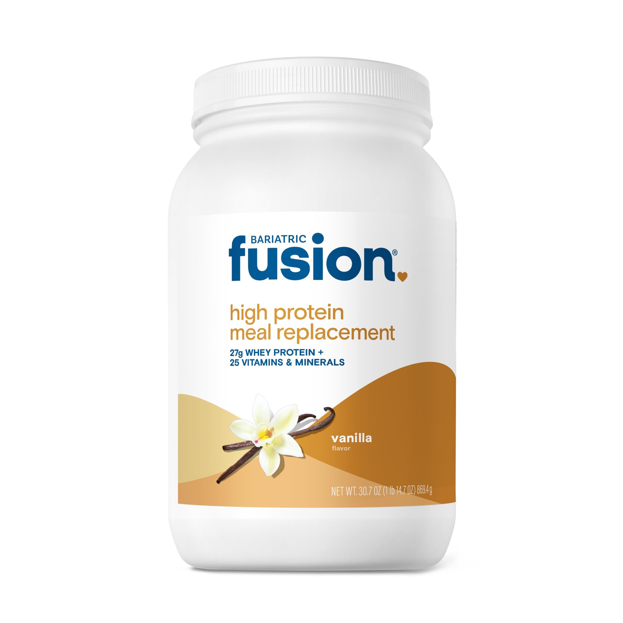 Bariatric Fusion frente del envase mostrando el diseño y beneficio proteico