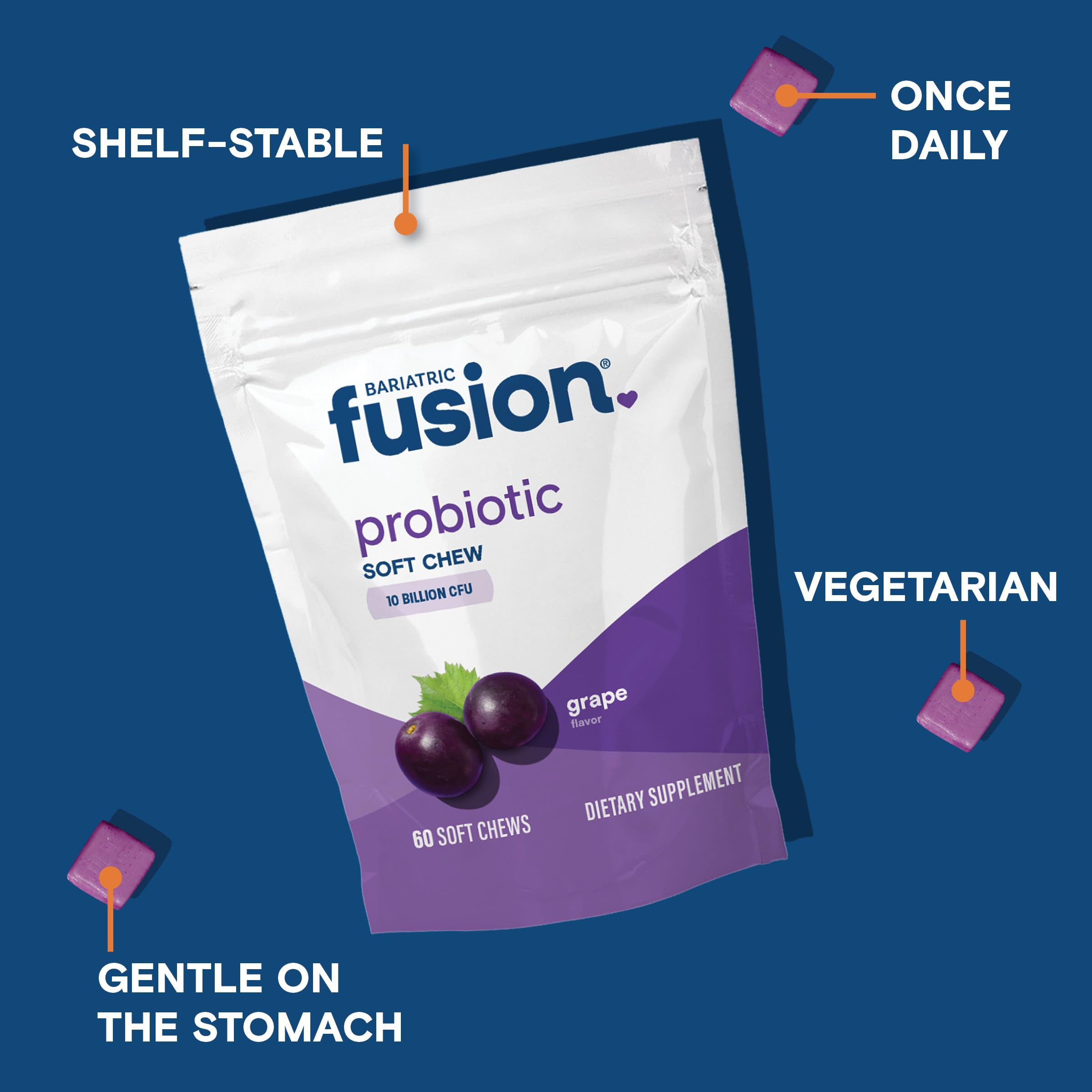 Bariatric Fusion masticables en envoltorios individuales listos para llevar