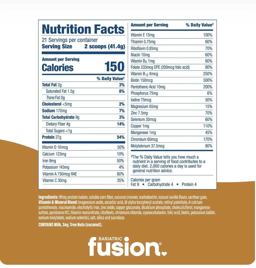 Bariatric Fusion cucharilla medidora con polvo, precisión de 27 g proteína