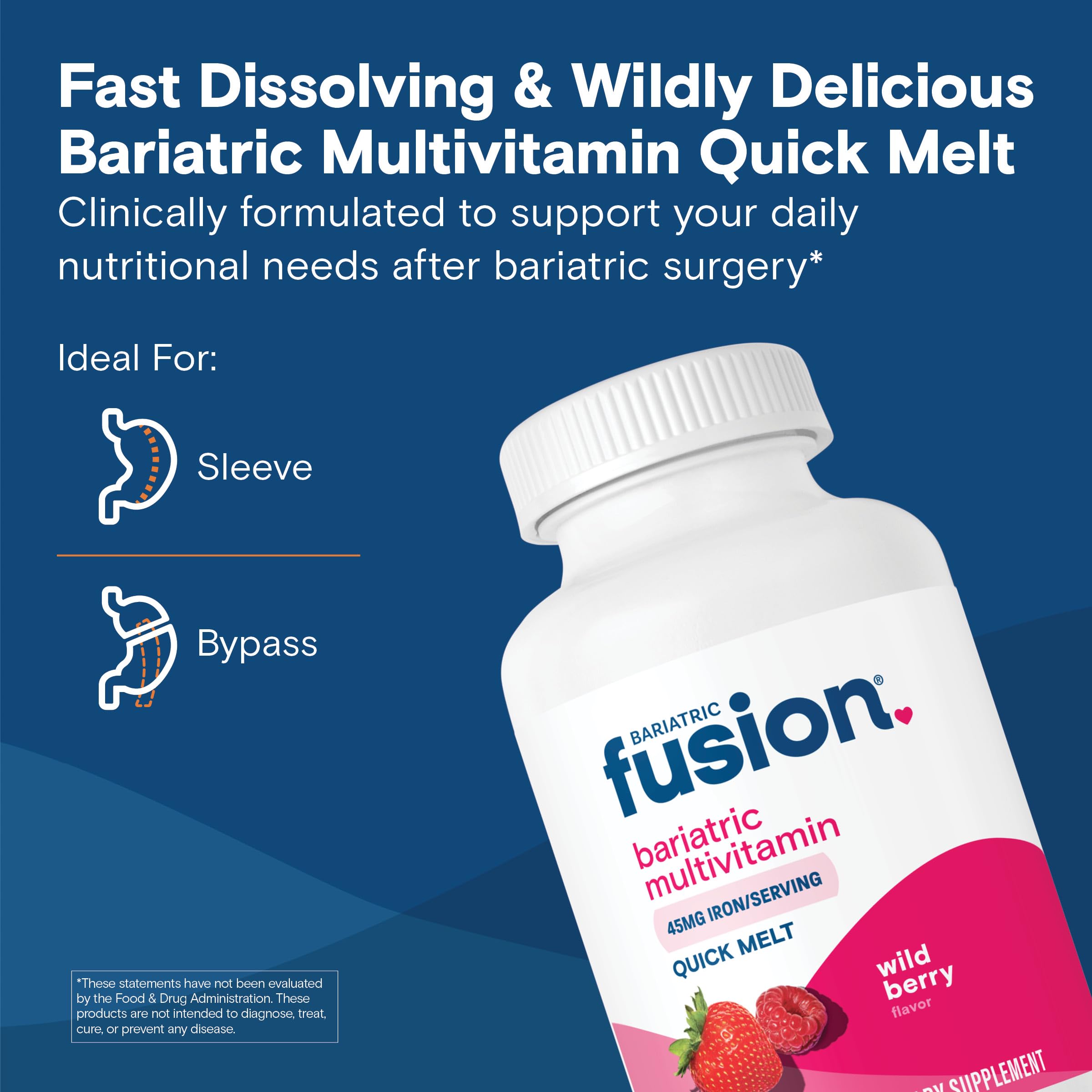 Bariatric Fusion tableta Quick Melt disolviéndose para fácil ingesta diaria