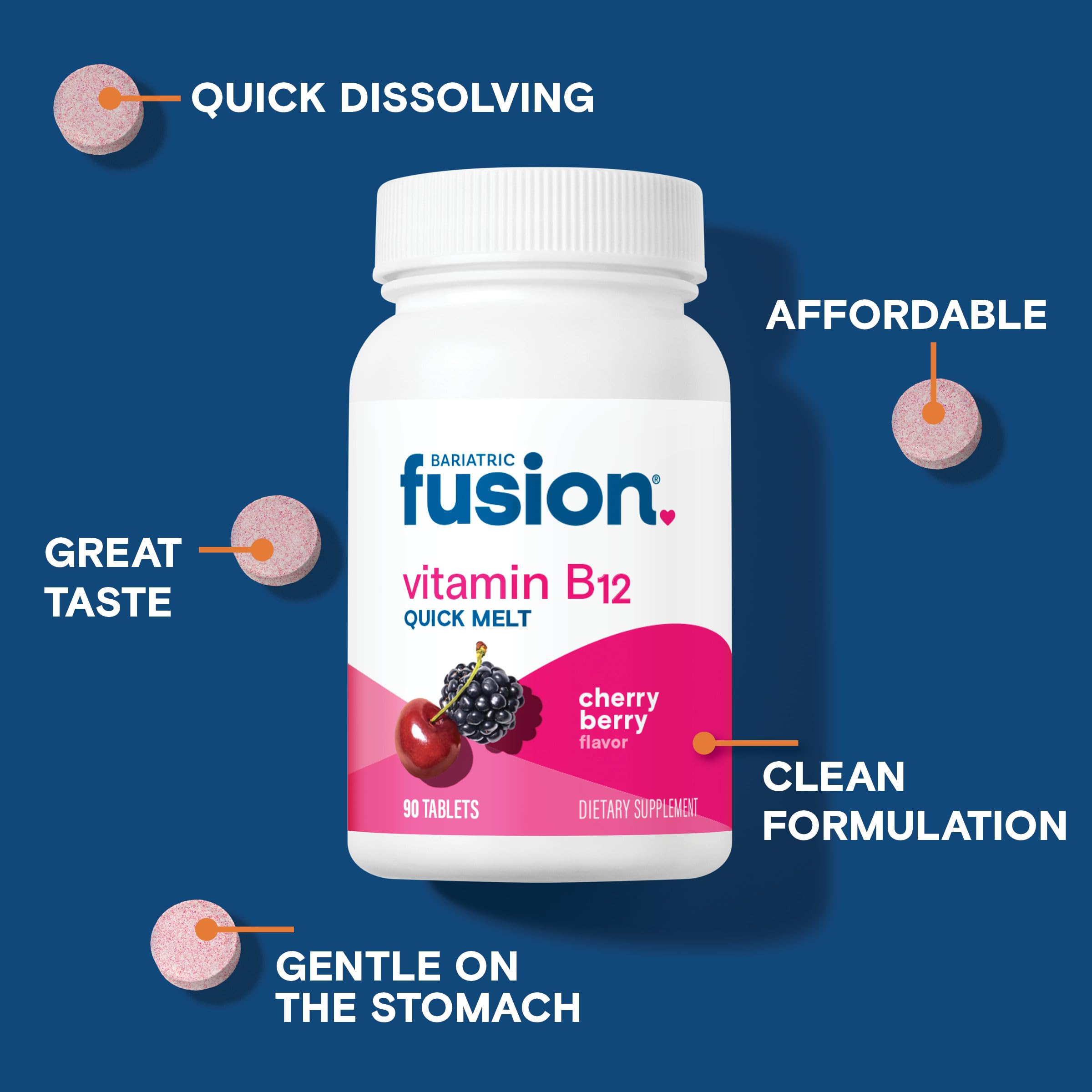 Bariatric Fusion tableta sublingual disolviéndose bajo la lengua para absorción eficiente