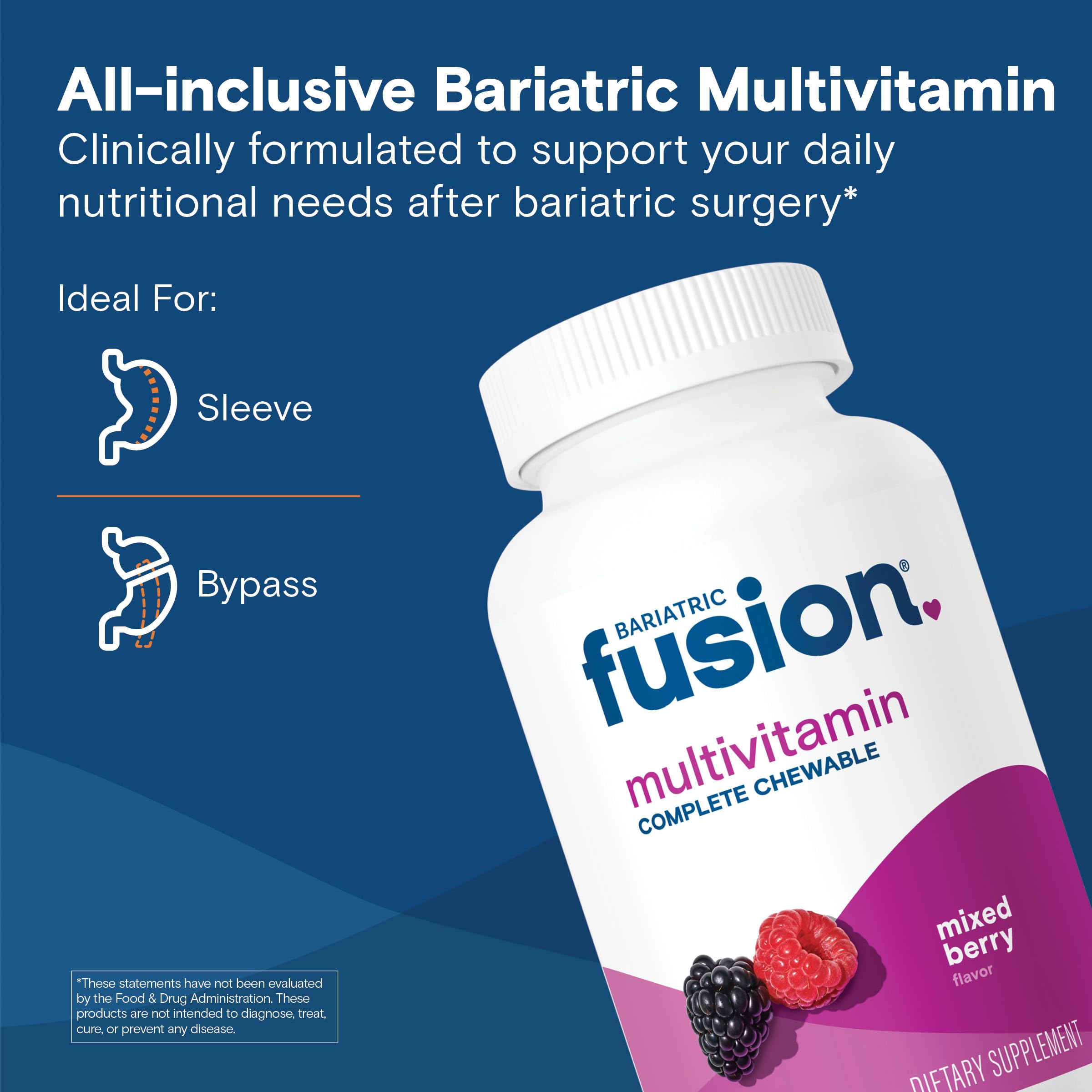 Bariatric Fusion tabletas masticables textura cercana para fácil ingestión