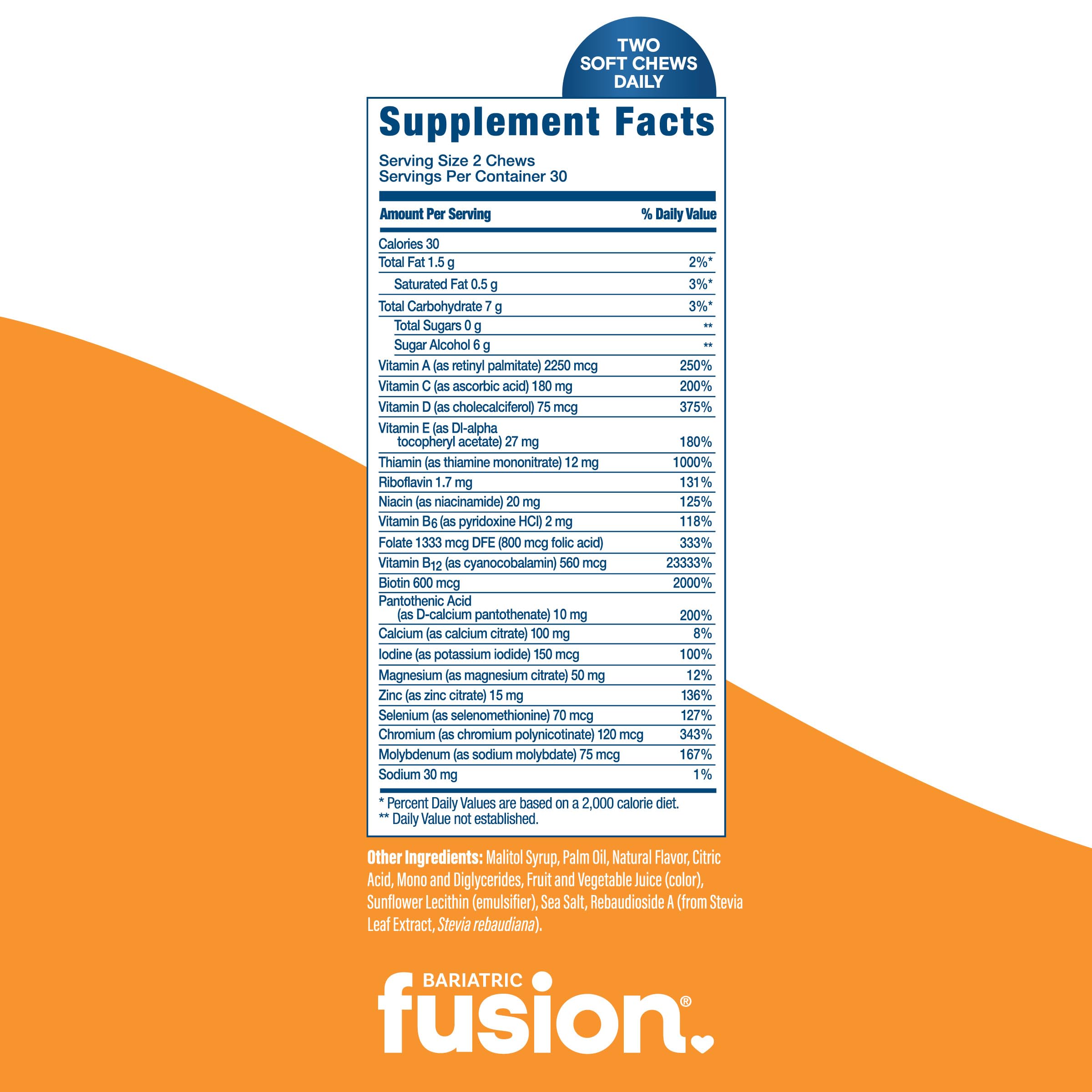Bariatric Fusion comprimidos junto a un vaso mostrando administración diaria conveniente