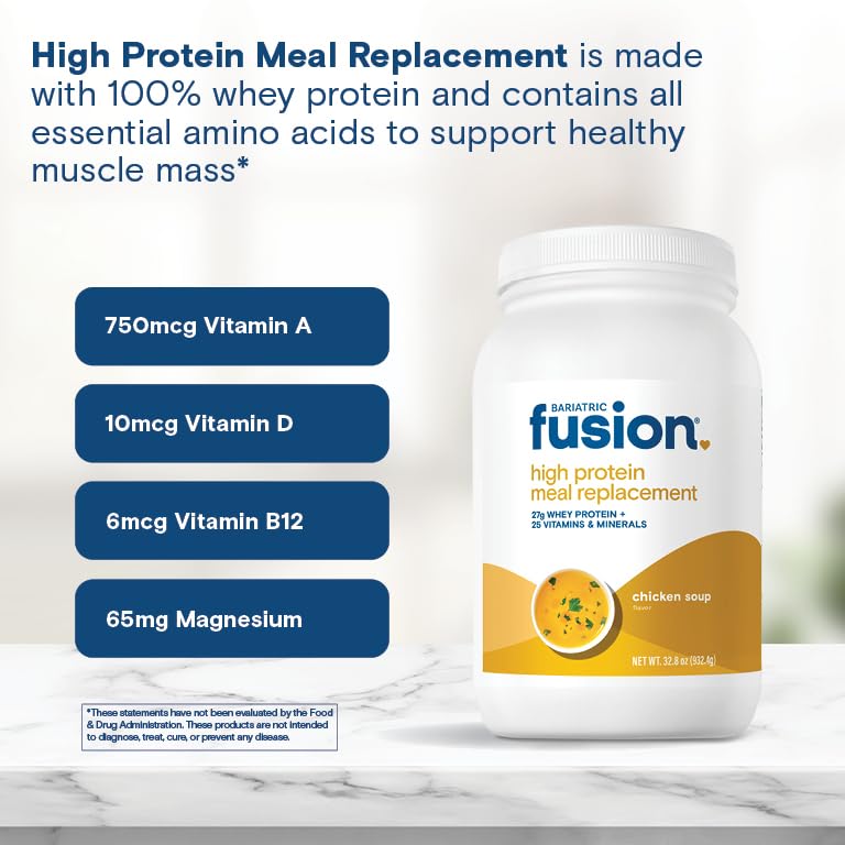Bariatric Fusion batidora mezclando el polvo para una consistencia suave