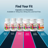 BariatricPal gráfico de nutrientes destacando hierro y vitamina B12