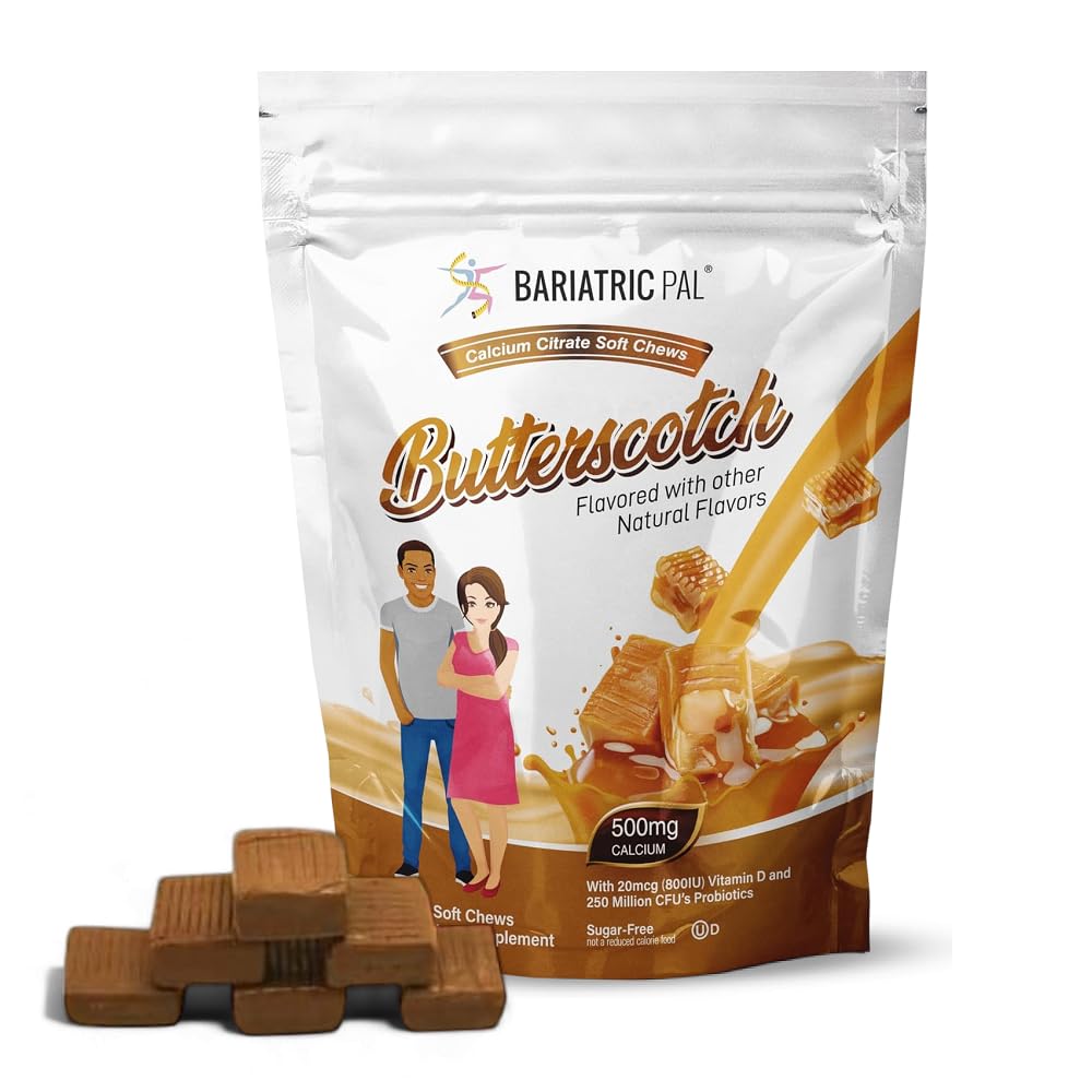 BariatricPal envase frontal mostrando 90 masticables y beneficios claros