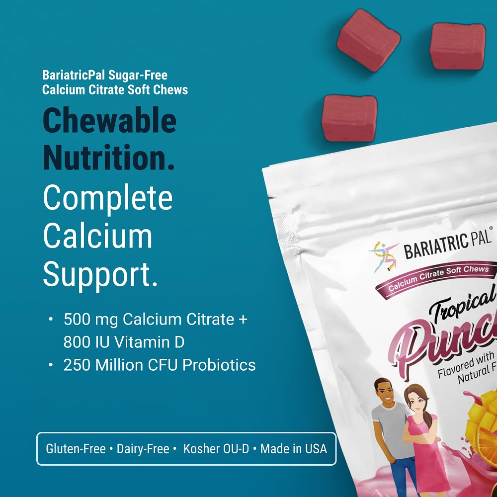 BariatricPal masticable en mano para demostrar tamaño y conveniencia