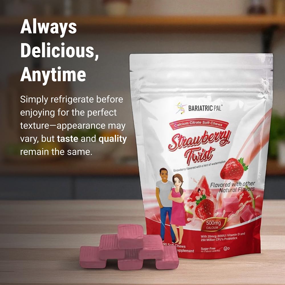 BariatricPal gomitas sobre mesa de cocina que sugiere integración en rutina