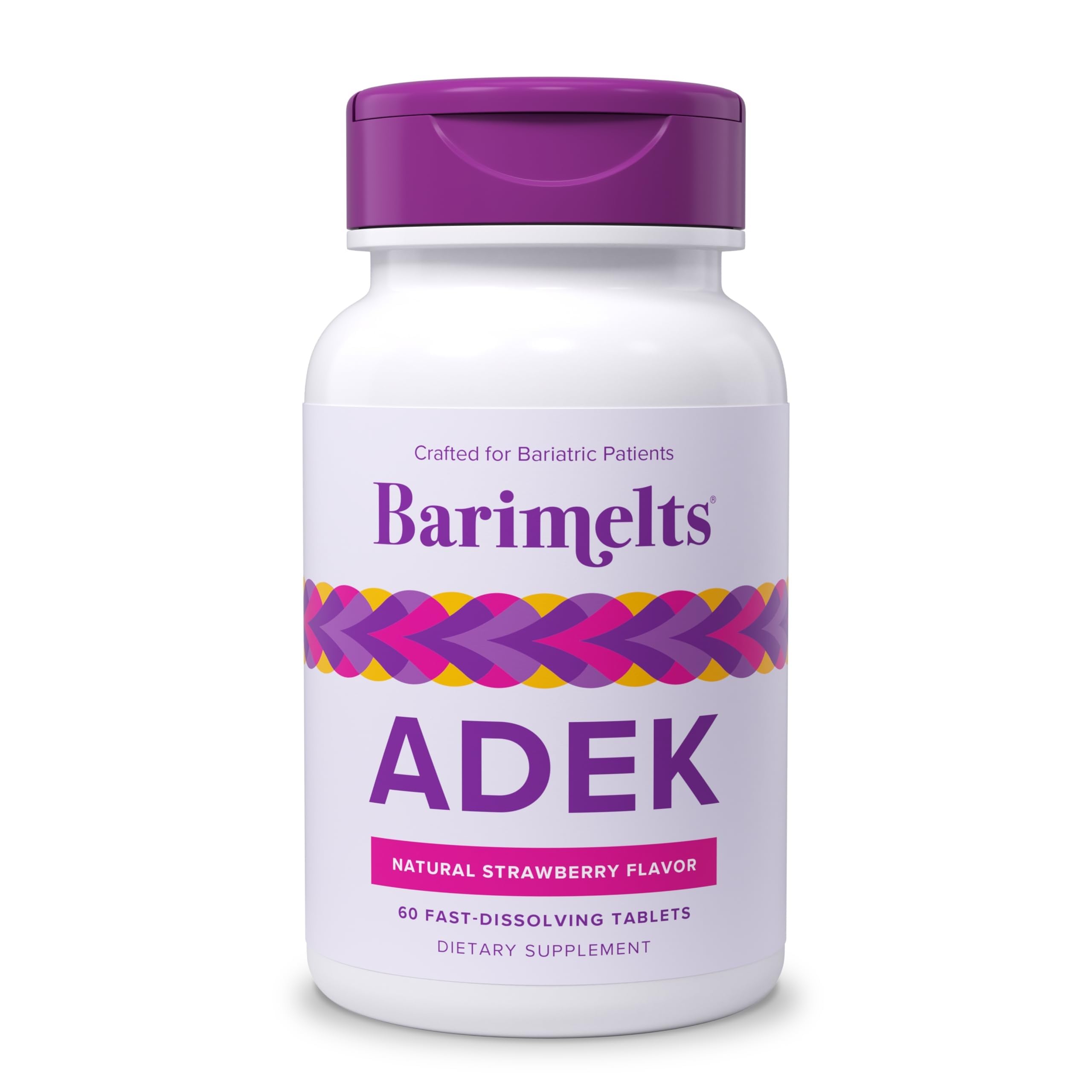Barimelts ADEK frente del empaque mostrando presentación y duración