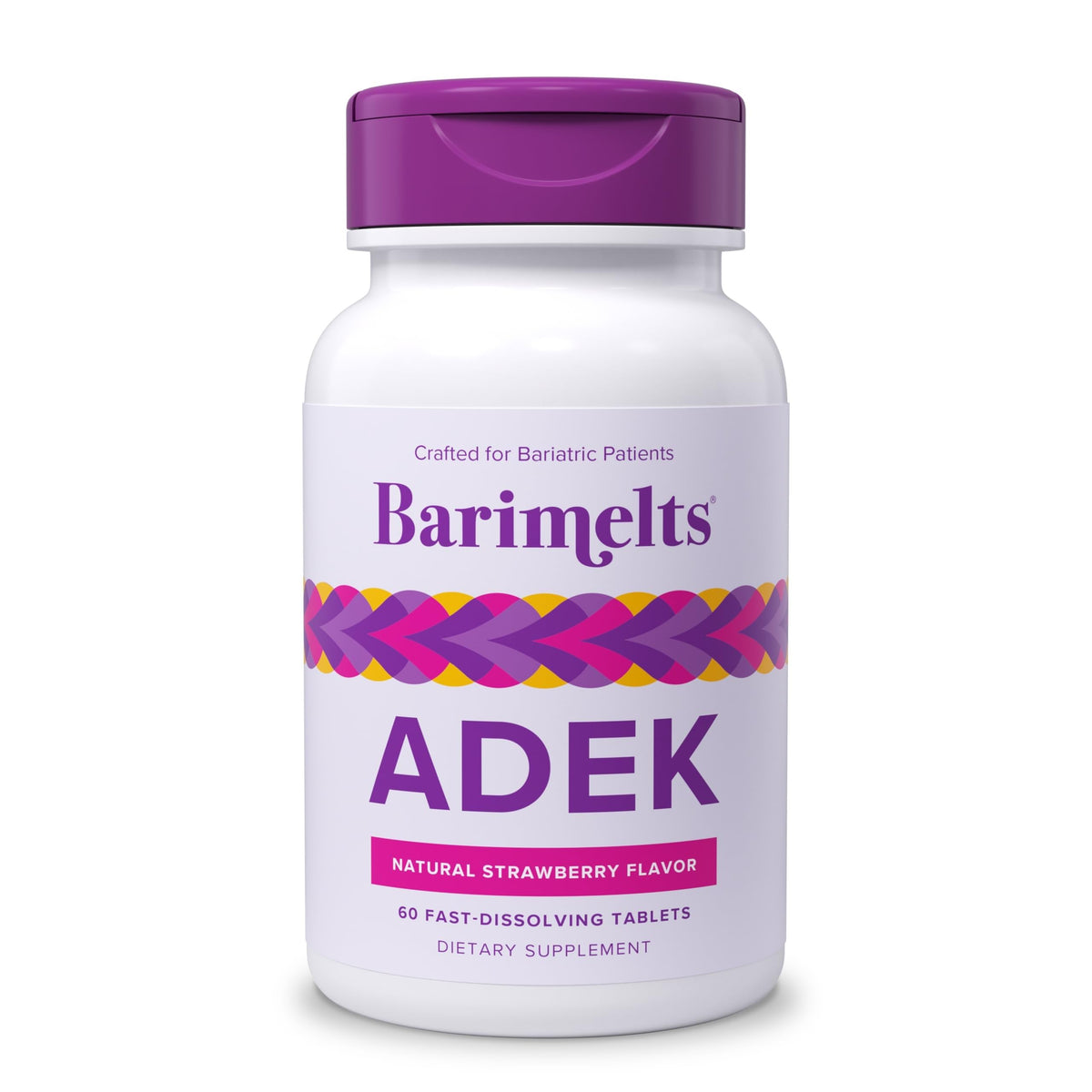 Barimelts ADEK frente del empaque mostrando presentación y duración