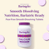 BariMelts detalle de ingredientes en la etiqueta resaltando vitamina D3 y magnesio