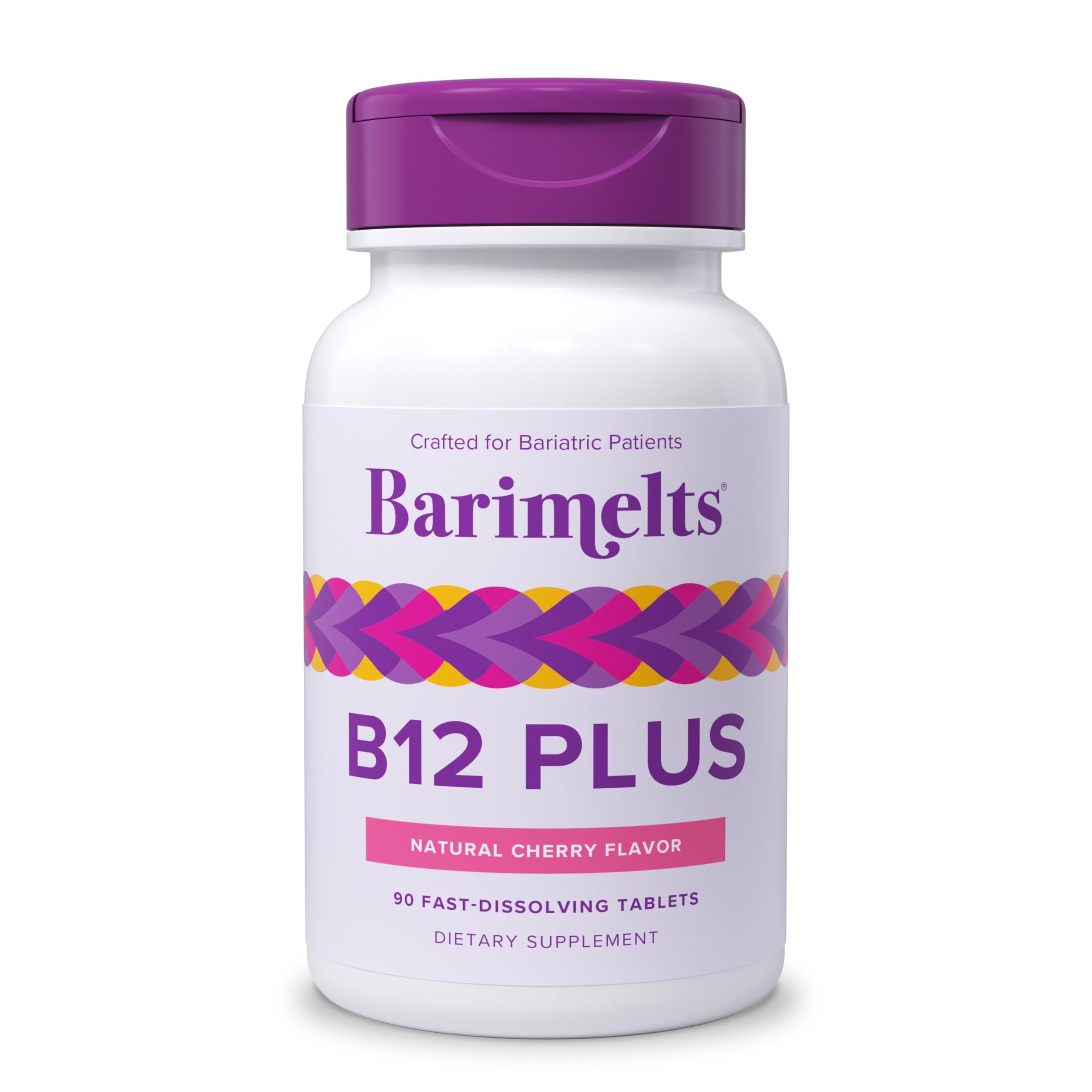 BariMelts frente del envase mostrando 90 tabletas y beneficios