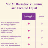 BariMelts etiqueta con ingredientes clave y certificaciones de calidad